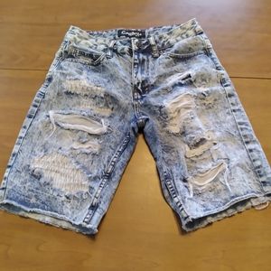 Men's Distressed Carbon Jean Shorts sz 28